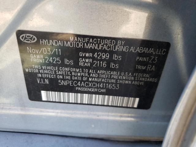 5NPEC4ACXCH411653 Hyundai Sonata Se 2012. Фото: 9