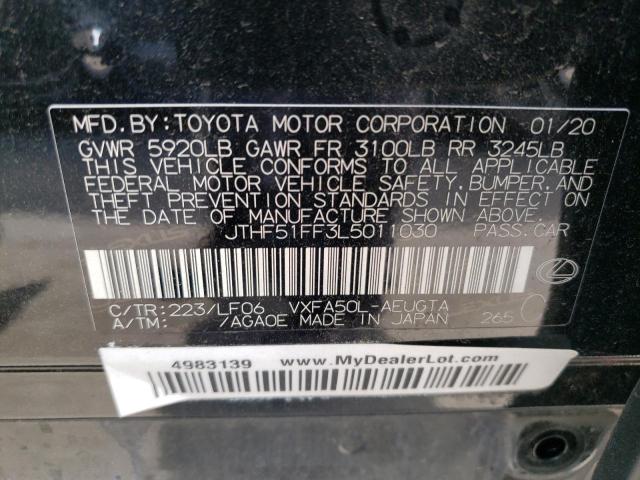 2020 LEXUS LS 500 F-S JTHF51FF3L5011030