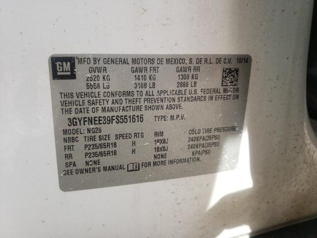 2015 CADILLAC 62 3GYFNEE39FS551616