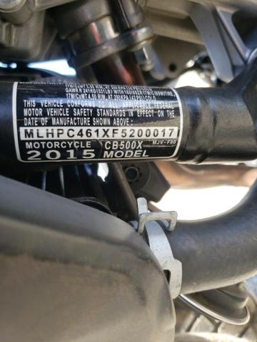 2015 HONDA CB500 X MLHPC461XF5200017