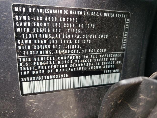 2022 VOLKSWAGEN TAOS S 3VVAX7B21NM037975