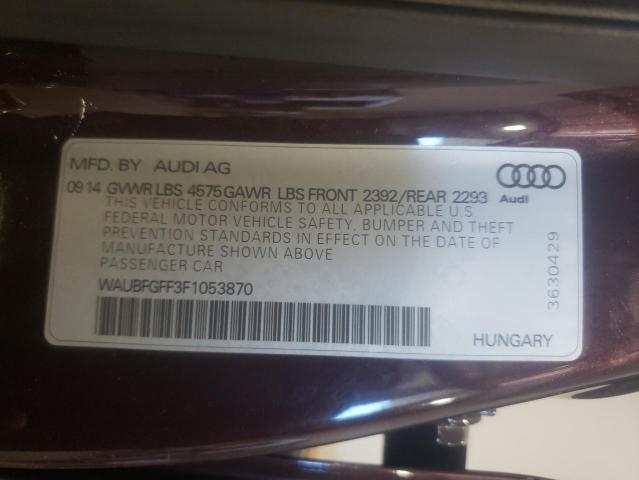 2015 AUDI S3 PREMIUM WAUBFGFF3F1053870