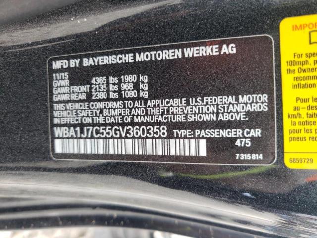 2016 BMW M235I WBA1J7C55GV360358