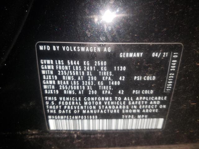 2021 VOLKSWAGEN ID.4 PRO WVGRMPE24MP031999