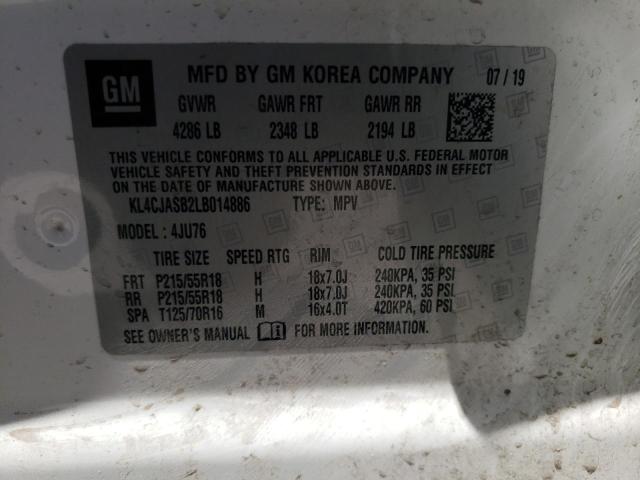 2020 Buick Encore Preferred VIN: KL4CJASB2LB014886 Lot: 49142644