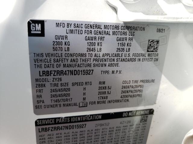 2022 BUICK ENVISION A LRBFZRR47ND015927