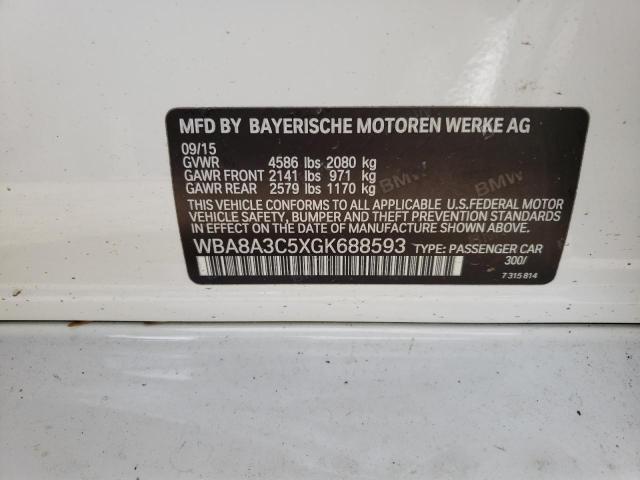 2016 BMW 320I WBA8A3C5XGK688593