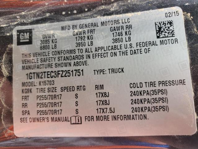2015 GMC SIERRA 1GTN2TEC3FZ251751