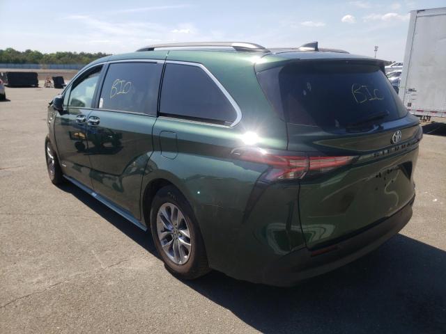 2021 TOYOTA SIENNA XLE 5TDJRKEC6MS014738