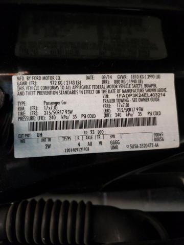 2014 FORD FOCUS SE - 1FADP3K24EL403214