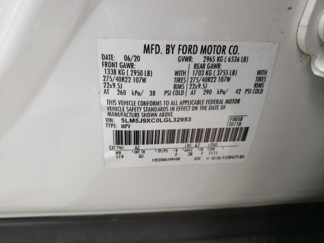 2020 LINCOLN AVIATOR BL 5LM5J9XC0LGL32953