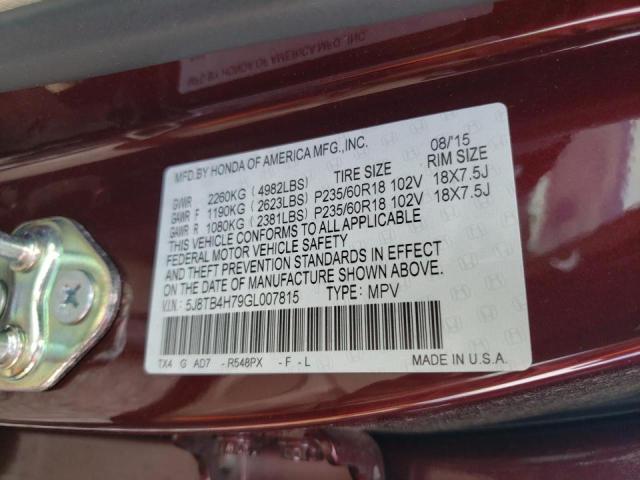 2016 ACURA RDX ADVANC 5J8TB4H79GL007815