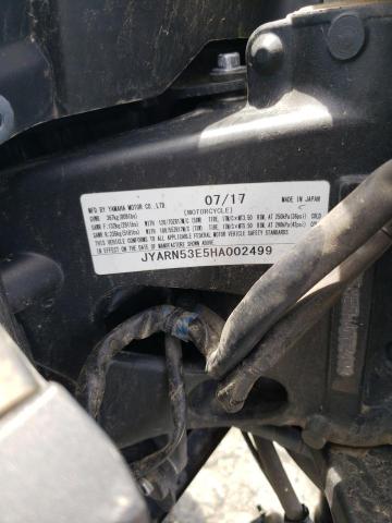 2017 YAMAHA FZ09 JYARN53E5HA002499