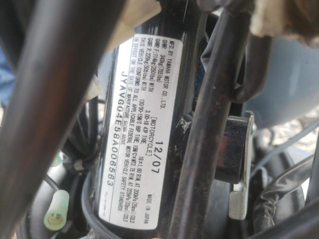 2008 YAMAHA XV250 JYAVG04E58A006563