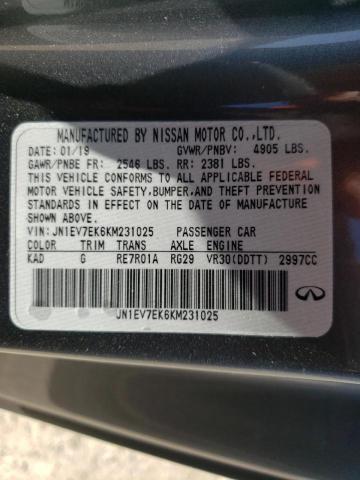2019 INFINITI Q60 PURE JN1EV7EK6KM231025