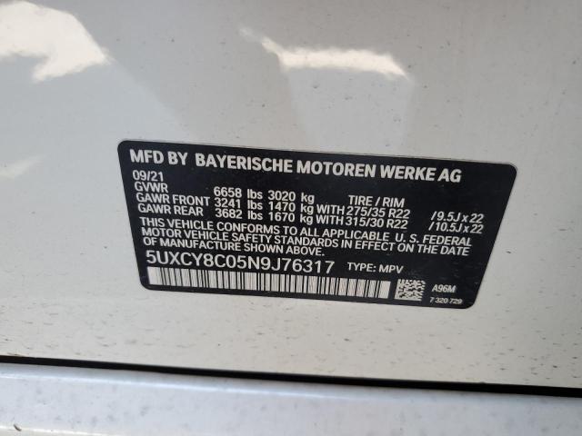 2022 BMW X6 M50I 5UXCY8C05N9J76317
