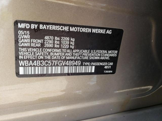 2015 BMW 435 XI GRA WBA4B3C57FGV48949