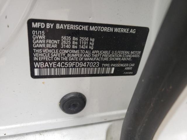 2015 BMW 740 LI WBAYE4C59FD947023
