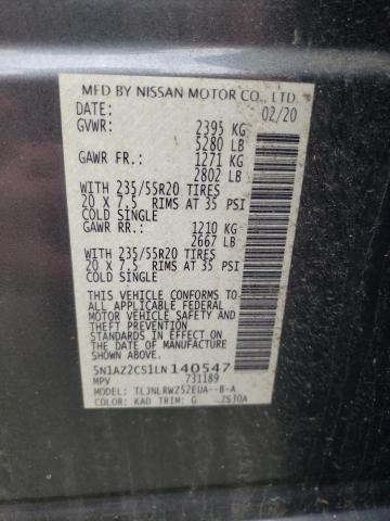 2020 NISSAN MURANO SL 5N1AZ2CS1LN140547