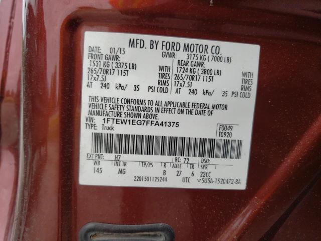 2015 FORD F150 SUPER - 1FTEW1EG7FFA41375