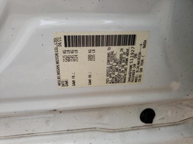 2021 NISSAN MAXIMA PLA 1N4AA6FVXMC511927