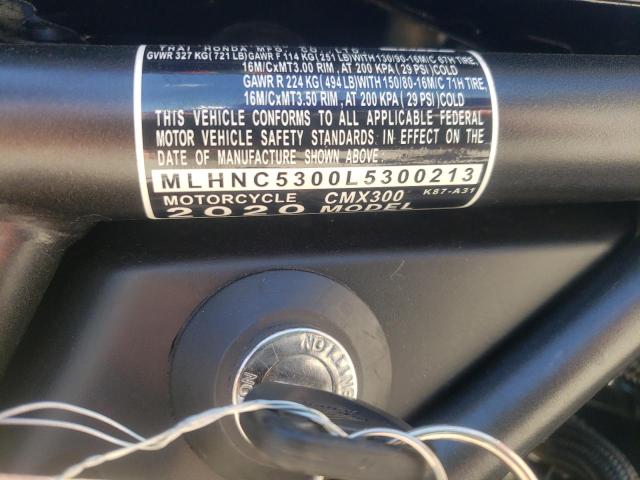 2020 HONDA CMX300 MLHNC5300L5300213