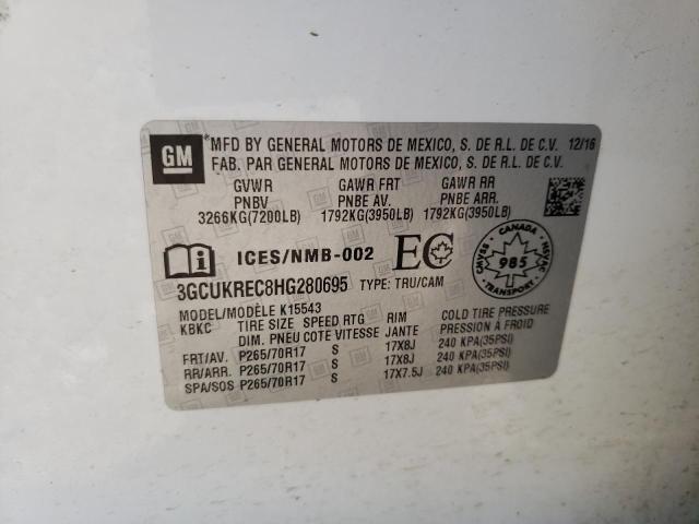 2017 CHEVROLET SILVRK1500 3GCUKREC8HG280695