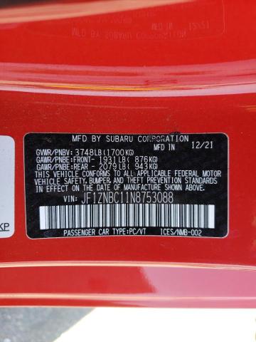 2022 TOYOTA GR 86 JF1ZNBC11N8753088