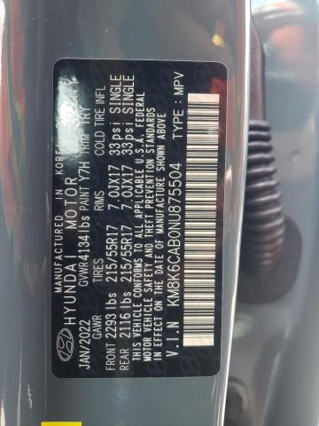 2022 HYUNDAI KONA KM8K6CAB0NU875504