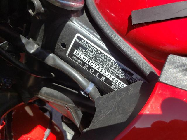 2018 HONDA CBR650 FA MLHRC7452J5400074