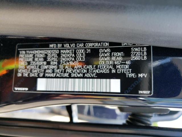 2016 VOLVO XC60 T5 PL YV440MDMXG2901250