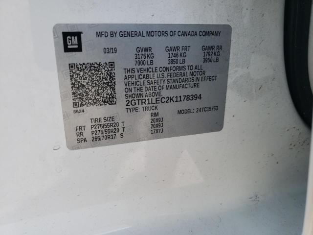 2019 GMC SIERRA LIM 2GTR1LEC2K1178394
