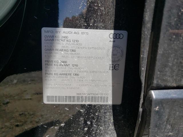 2016 AUDI Q5 TECHNIK WA1W2AFPXGA115170