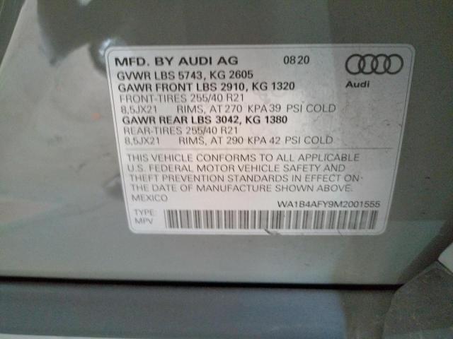 2021 AUDI SQ5 PREMIU WA1B4AFY9M2001555