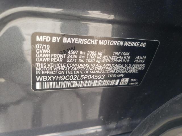 VIN WBXYH9C02L5P04593 2020 BMW X2, Sdrive28I no.10