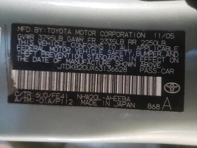 JTDKB20UX63136628 Toyota Prius 2006. Фото: 9