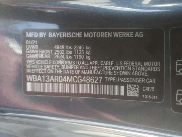 2021 BMW M440XI WBA13AR04MCG48627