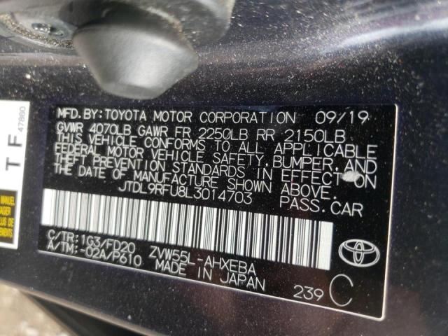  TOYOTA PRIUS 2020 Сірий