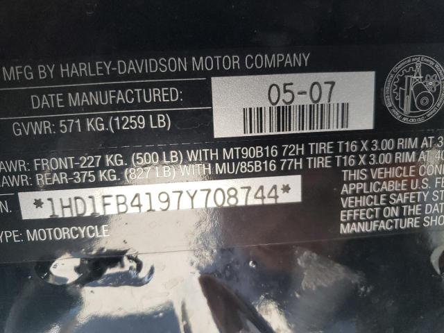 2007 HARLEY-DAVIDSON FLHR 1HD1FB4197Y708744