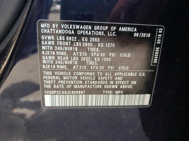 2018 VOLKSWAGEN ATLAS SE - 1V2DP2CA9JC600687