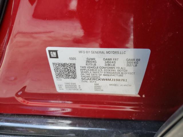 2021 BUICK ENCLAVE PR 5GAERCKW4MJ198761