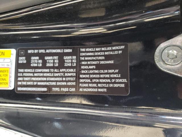 2019 BUICK CASCADA PR W04WH3N5XKG355805