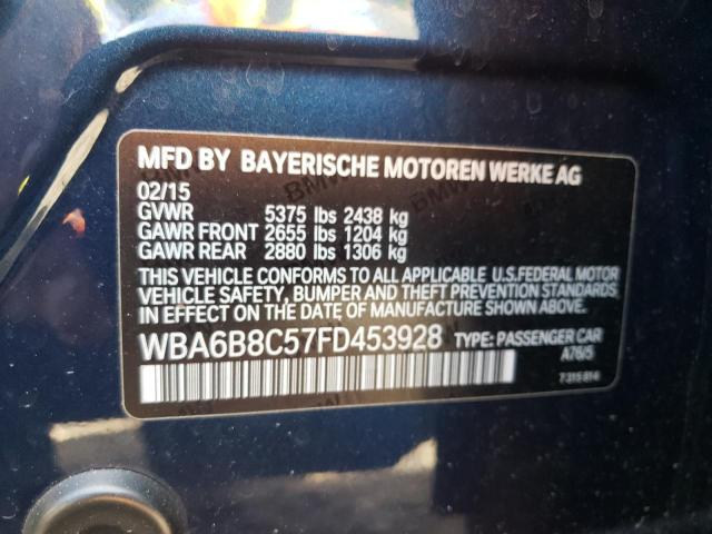 2015 BMW 640 XI WBA6B8C57FD453928