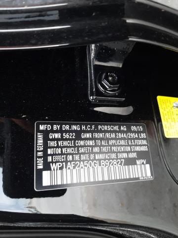 2016 PORSCHE MACAN TURB WP1AF2A50GLB92827