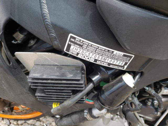 2005 HONDA CBR1000RR JH2SC57055M100735