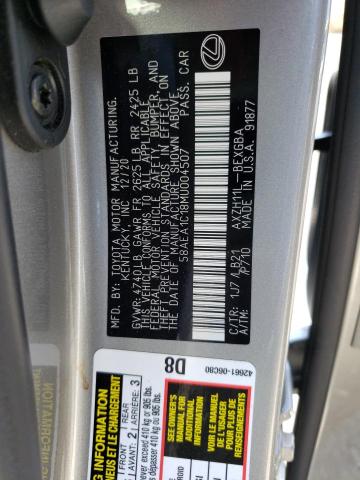 2021 LEXUS ES 300H LU 58AEA1C18MU004507