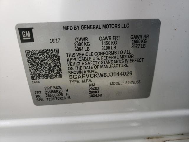 2018 BUICK ENCLAVE AV 5GAEVCKW8JJ144029