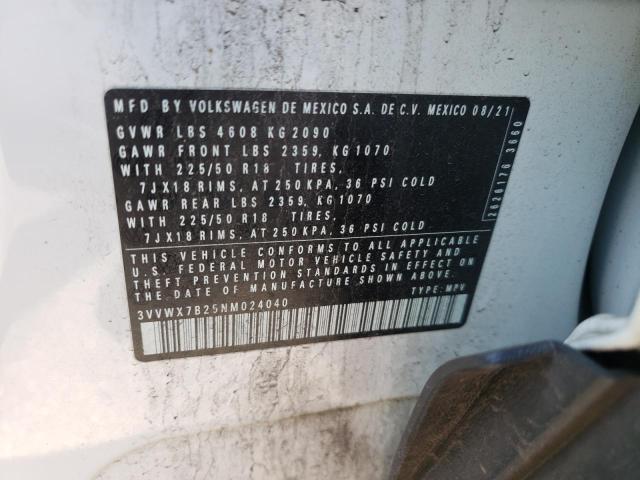 2022 VOLKSWAGEN TAOS SE 3VVWX7B25NM024040