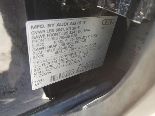 VIN WA1LAAF73KD010886 2019 Audi Q7, Premium Plus no.10