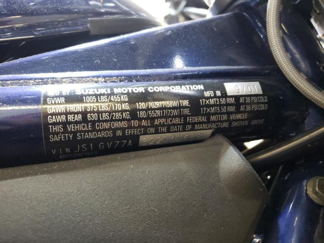 2002 SUZUKI GSF1200 BA JS1GV77A322101638